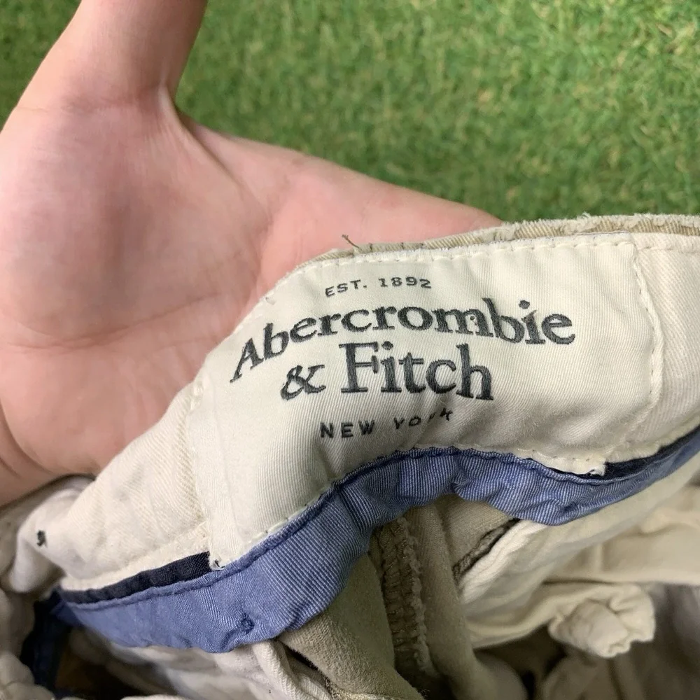 Abercrombie & Fitch Shorts Mens 30 Beige Heavy Chino Shorts Military A13 Beach